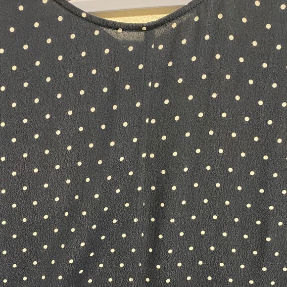 Madewell Navy Polka Dot Relaxed Fit Shift Dress Size Small - Picture 5 of 9